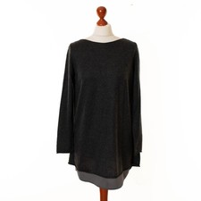 Maglione donna KANGRA grigio 65% cashmere 28% seta 7% lana taglia 42 4898