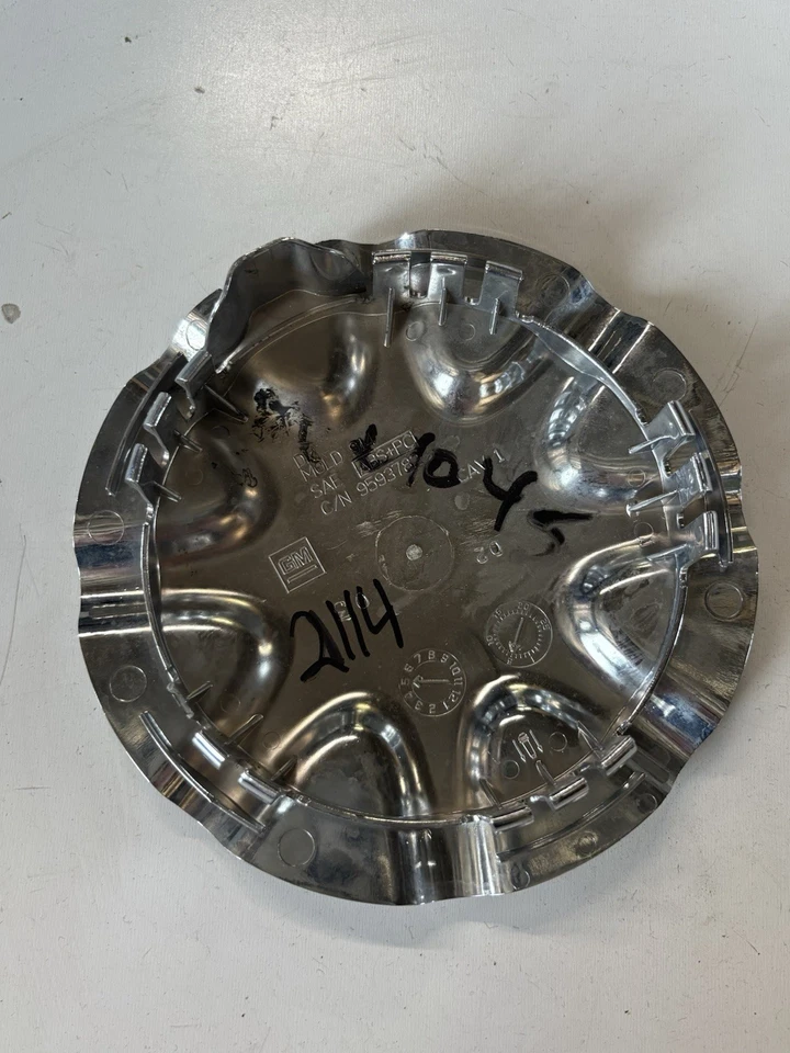 Buick Rendezvous 9593782 OEM tapa central llanta cubierta 4045 1 clip roto Foto 2 de 3