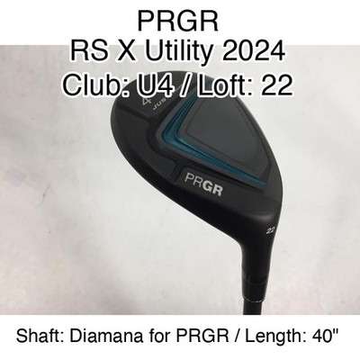 PRGR RS X Utility 2024 U4 Hybridー 22 40'' Diamana for PRGR M-40 Right-Handed