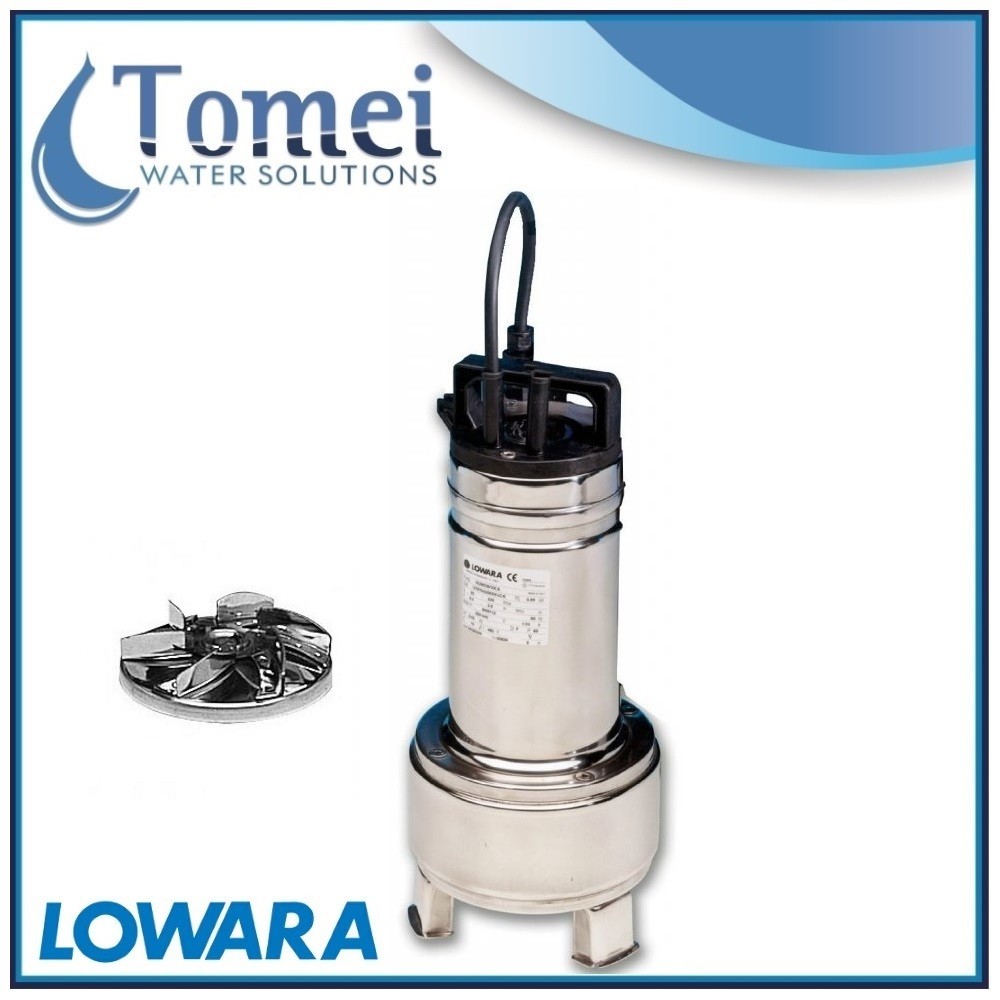 Submersible sewage dirty waste water pump DOMO20VXT 1,5kW 3x400V Vortex Lowara
