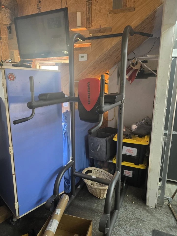 Power Tower Dip Station & Pull Up Bar - Altura ajustável academia em casa fitness - Imagem 2 de 3