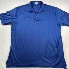 Peter Millar Summer Comfort Polo Shirt XXL Blue Geometric Golf Golfer Mens