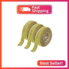 MECCANIXITY 3 Rolls 3 Yards 8mm Self Adhesive Crystal Rhinestone Diamond Ribbon
