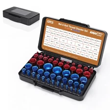 Thread Checker, 52pcs Nut and Bolt Thread Checker, 28 Inch & 24 Metric Box Se...