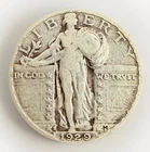 1929-S Standing Liberty Quarter Better Date Silver 25c Fine - Very Fine F / VF