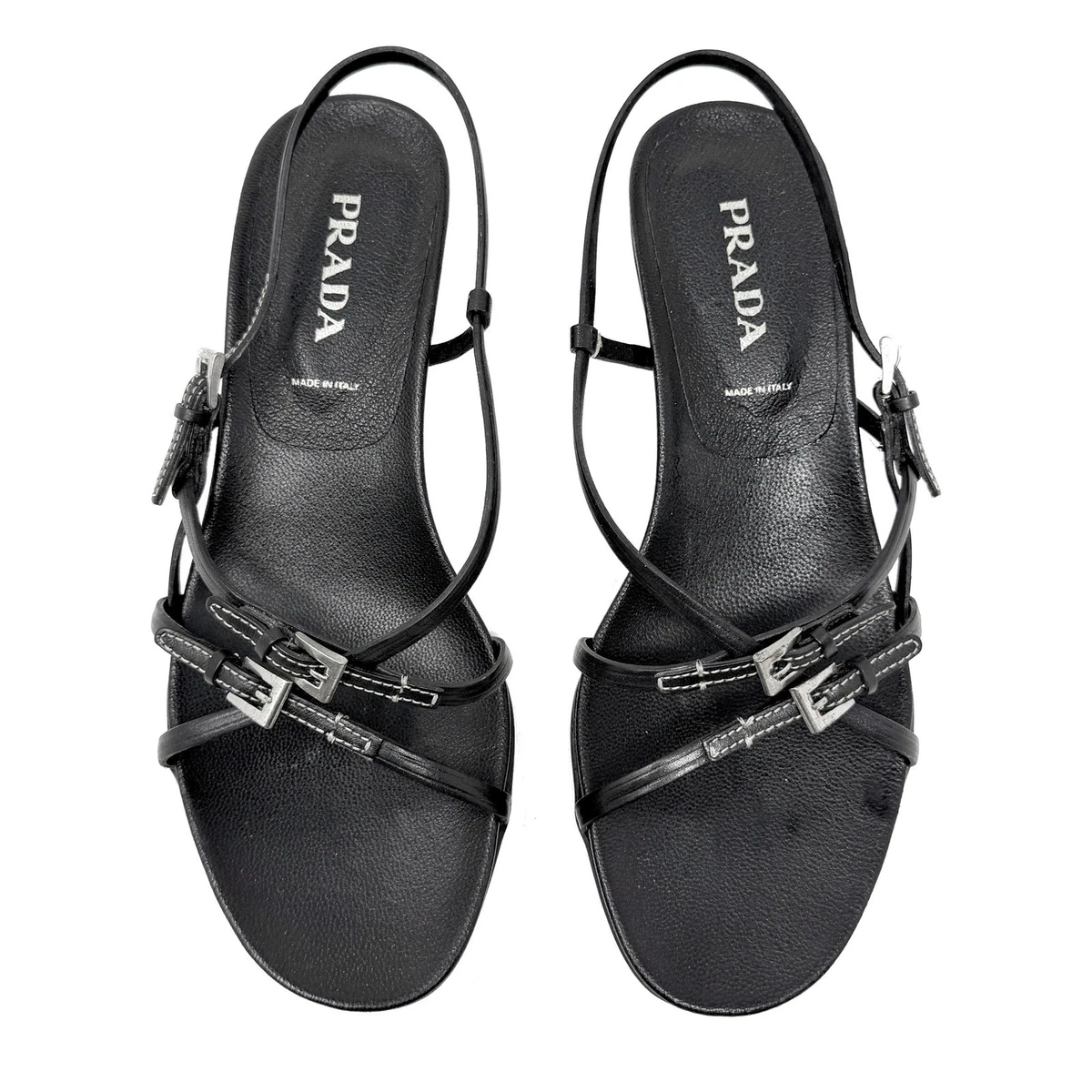 PRADA Buckle Kitten Heel Sandals for Women for sale | eBay