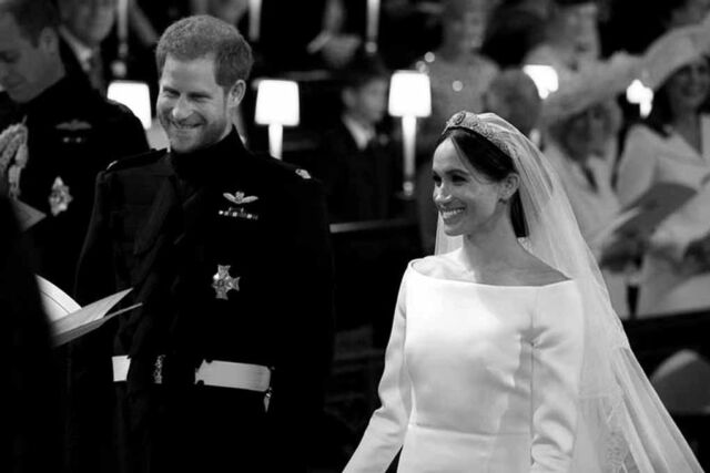 Prince Harry Meghan Markle royal wedding Windsor Castle photograph picture print