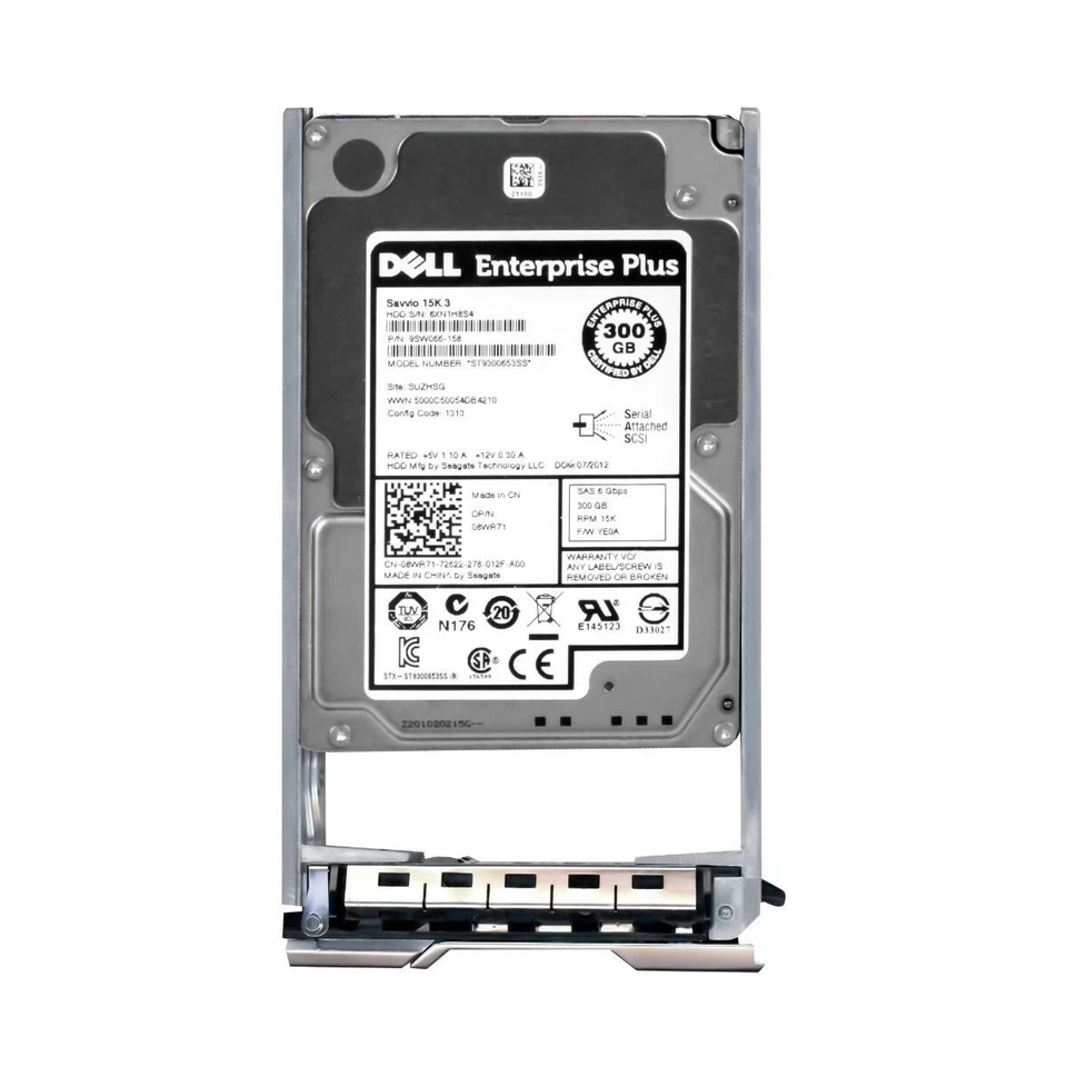 Disk Dell 08WR71 8WR71 300GB 15000U/Min 64MB SAS-2 ST9300653SS 2.5'' Pollici - Immagine 2 di 3
