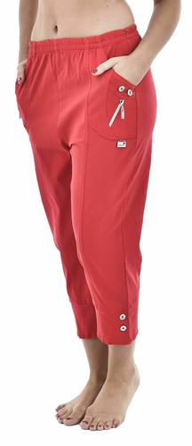 Womens 3/4 Length Trousers Ladies Cropped Capri Pants Shorts Size 10-12- 22- 26 - Picture 3 of 13