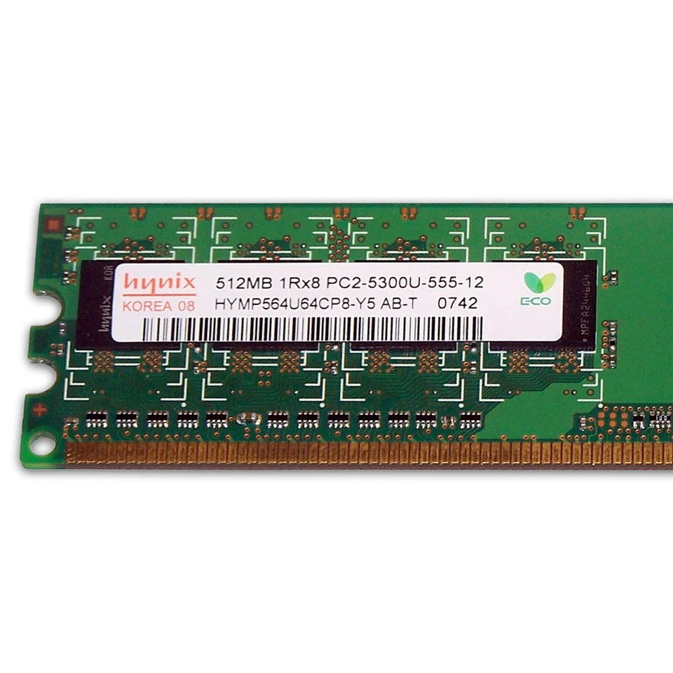 Hynix Memory 1GB (2x 512MB)5300U 667MHz Desktop PC DDR2 DIMM RAM 1RX16 - Image 2 of 4
