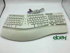 Vintage Microsoft KU-0045 X06-19331 Natural Keyboard Elite Ergonomic ps2 White