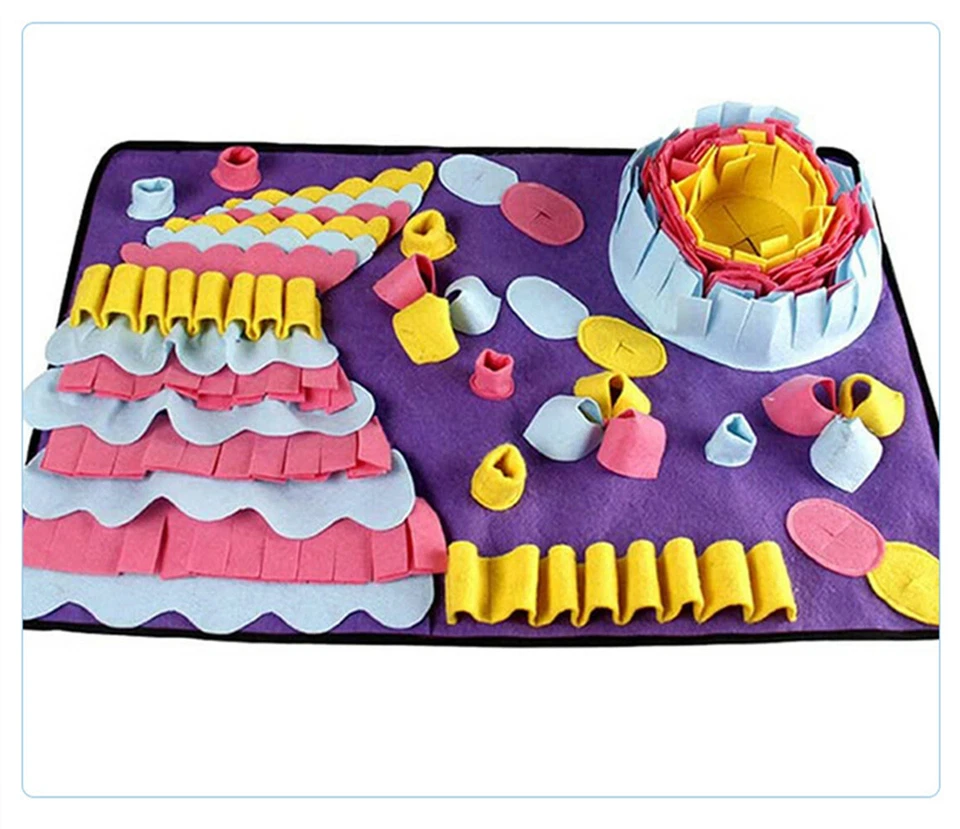 Hunde Schnüffelteppich Haustier Puzzle Training Spielzeug Futtermatte 70x50cm - Bild 2 von 4