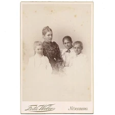 Bavarian Heiresses Bertha Von Faber & Daughters Cabinet Card Photo 1891 Germany