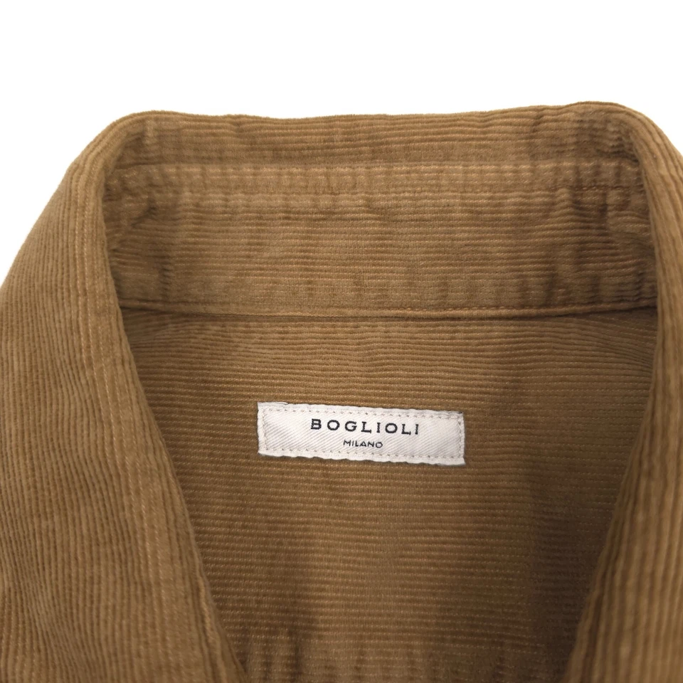 $995 Boglioli Tostado Pana Sobrecamisa Chaqueta Hecha en Italia Para Hombres Talla XL Foto 2 de 4