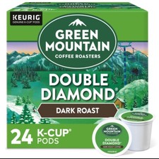 Green Mountain Coffee Double Diamond, K-Cup pods, Dark Roast Coffee, 24 Count