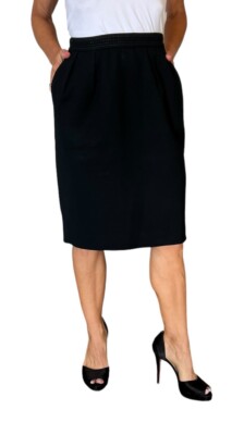 スカート Saint Laurent Black wool pencil skirt YSL YVES SAINT LAURENT WOMEN'S SKIRT BLACK WOOL PENCIL