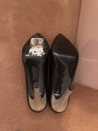 Scarpe con tacco Charles by Charles David donna taglia 6 nere con texture argento - Foto 10 di 12