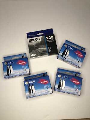 Epson DuraBrite Ultra Ink Cartridge 220 Black EXP 04/2018 - Plus 4 G&G INK 220