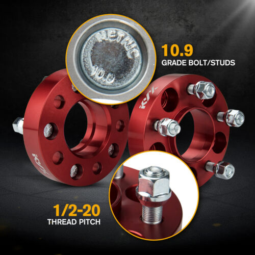 (4) 1.25“ Hubcentric 5x4.5 5x114.3 Wheel Spacers 1/2 For Jeep Wrangler Liberty - Picture 3 of 6