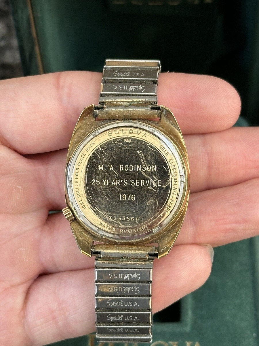 1974 Bulova Accutron 2182 Day Date Tuning Fork N4 10K RGP 1974 Bulova Accutron 2182 Day Date Tuning Fork N4 10K RGP