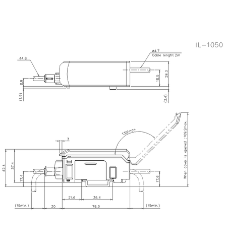 cx/c/KEYENCE IL-1050 Displacement Sensor NEWFedex shipping - Picture 2 of 3