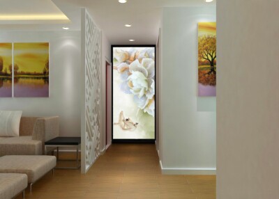 3D White Jade Flower G1203 Wallpaper Wall Murals Removable Self-adhesive Honey