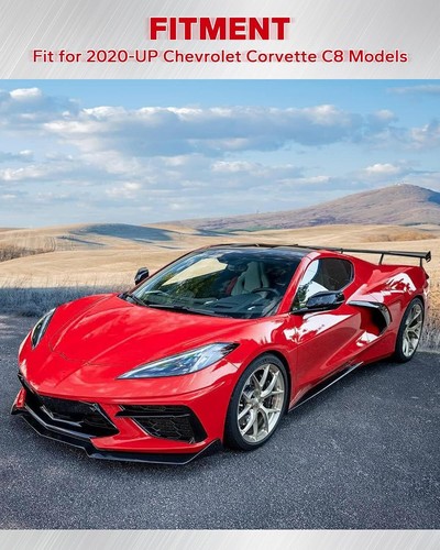 Carbon Flash Side Skirts For Corvette C8 Rocker Panel Gm Z51 Style ABS 2020-2025 - Picture 2 of 19