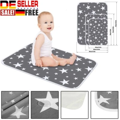 Wickelunterlage für Babys und Kleinkinder Wasserdicht Waschbar Windel Matte DE