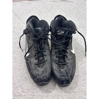 Nike Football Cleats Shoes Size Land Shark Legacy Black Patent White 