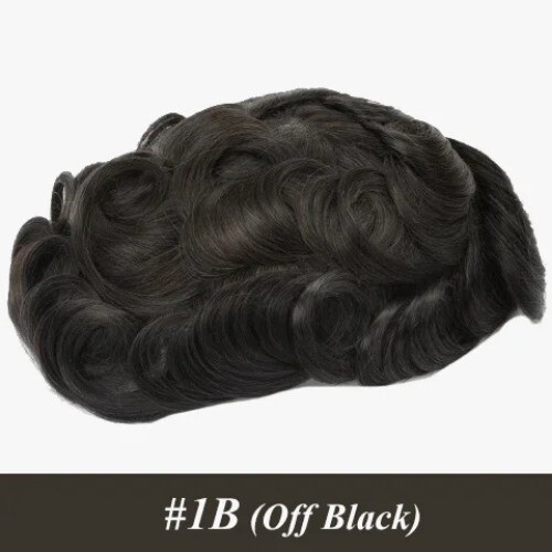 Male Hair Prosthesis French Full Lace Base Man Breathable Men's Capillary Wig - Bild 17 von 19