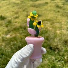 The Flowerpot Glass Pipe Smoking Bowl Hand Spoon Pipe Tobacco Smoke Bowl