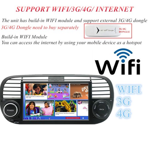 7" Android 11 Stereo Radio GPS Navi Wifi 2+32GB For Fiat 500 2007-2015 w/Carplay - Bild 12 von 24