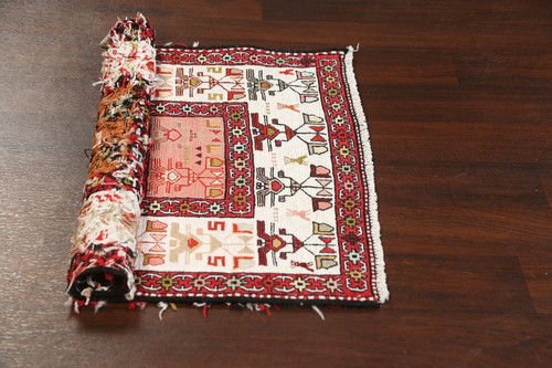 100% Silk IVORY Kilim-Sumak Tribal Area Rug Flat-Weave Geometric Oriental 3'x4' - Picture 8 of 12