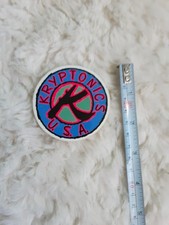 VINTAGE KRYPTONIC U.S.A. 80S SKATEBOARD CULTURE STICKER NEON PINK & PURPLE