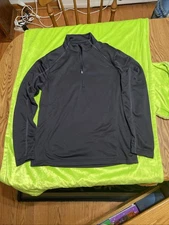 Spyder Mens Baselayer 1/4 Zip Top High Performance Black Size Medium New