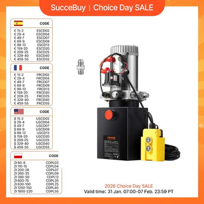 #ad Hydraulic Pump Single Acting Power Unit 3200 PSI Max Relief Pressure Car Lifting $388.08