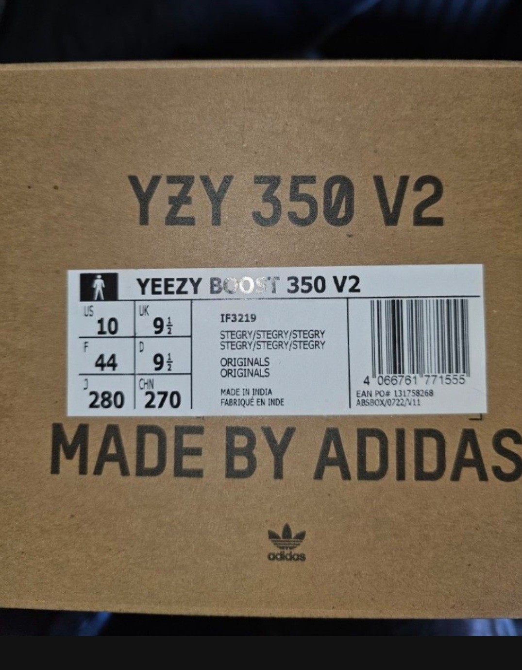 adidas YZY Yeezy Boost 350 V2 Steel Grey Size 10M thumbnail 5