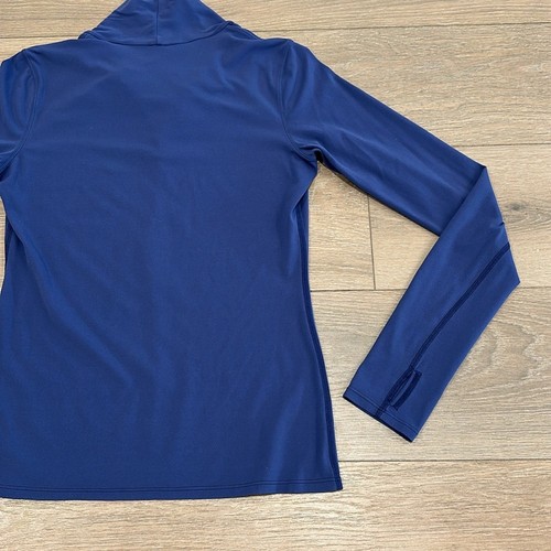 LULULEMON Gatsby Blue Ethereal Long Sleeve High V Neck Twist Nulu Top Size 6 - Picture 6 of 13