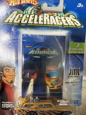 Hot Wheels Accelerator Racers With Three Collectible Game Cards Jackhammer