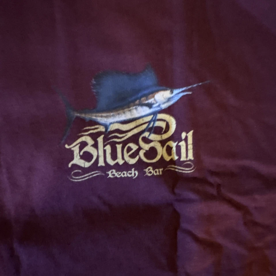 Camiseta Hombre 2XL SS Bien Usada Azul Vela Beach Bar Foto 2 de 4