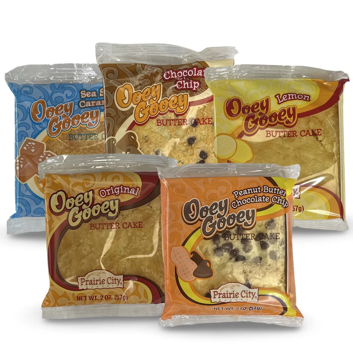Ooey Gooey Butterkuchen Variety Pack | 5 Geschmacksrichtungen | 10 Stück
