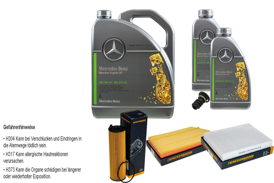 MERCEDES-ORIGINAL, DENCKERMANN DENCKERMANN Inspektionspaket MB 5W-30 229.52 7L für Mercedes-Benz E-Klasse