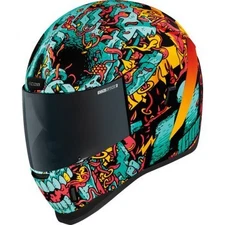 Icon Airform Helmet Full Face - Munchies Blue - MIPS - Adult Size Medium