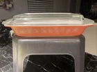 Pyrex Vintage Pink Daisy 548-B Casserole Dish 1-1/4 Qt Space Saver w/ 550C13 CVR