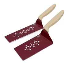 Kuhn Rikon Slice & Serve Knives Set of 2 with Sheaths K65363 NEW