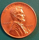 1955-S Lincoln Wheat GEM BRILLIANT RED UNCIRCULATED See Pics Nice Coin