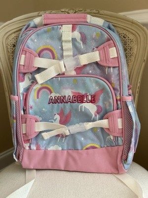 Pottery Barn Kids Mackenzie Celestial Pegasus Sky LARGE Backpack Mono Annabelle