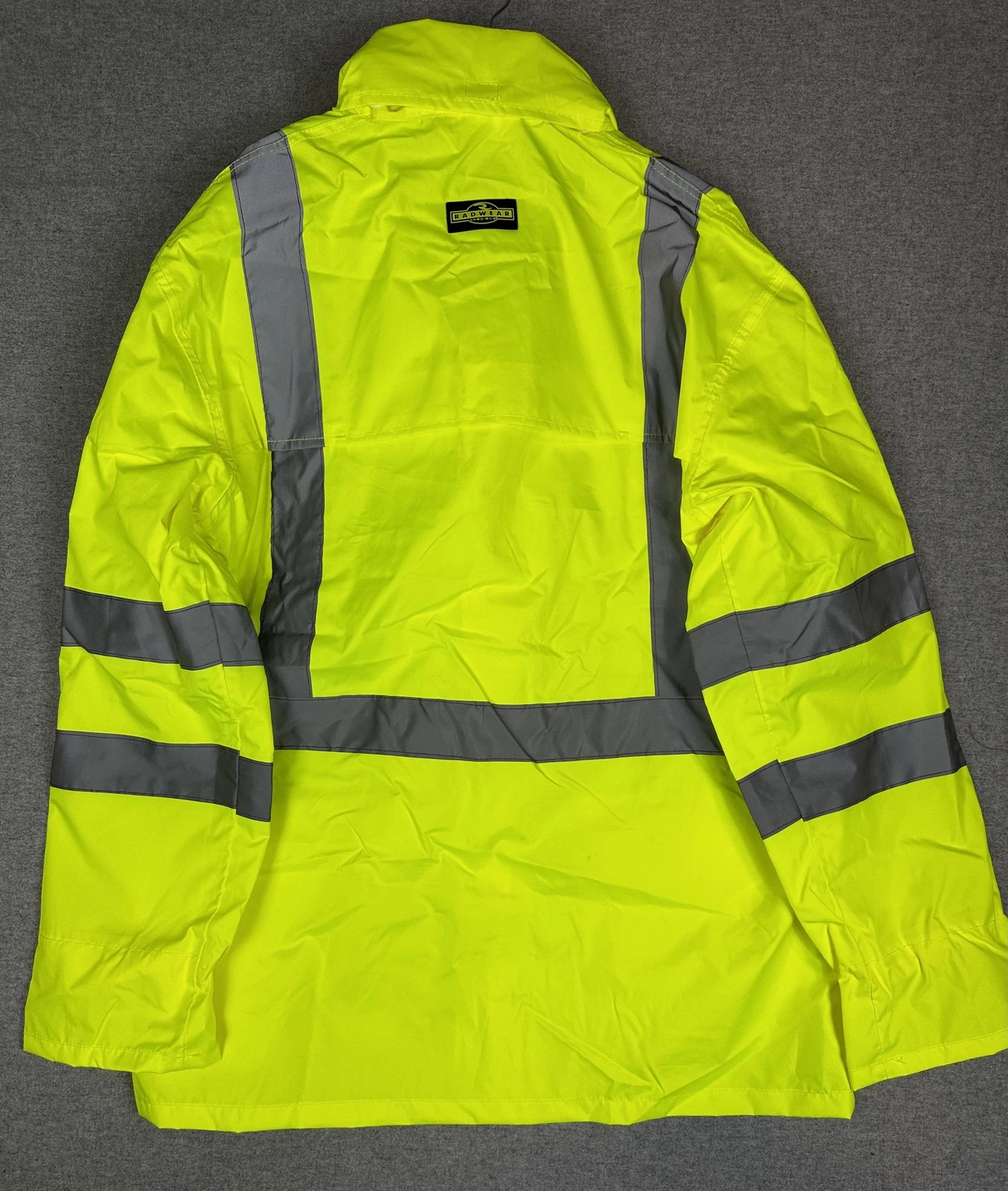 Radians Radwear Jacket Mens Medium Yellow Hi Vis Class 3 Hooded Rain RW10-3S1Y image 2