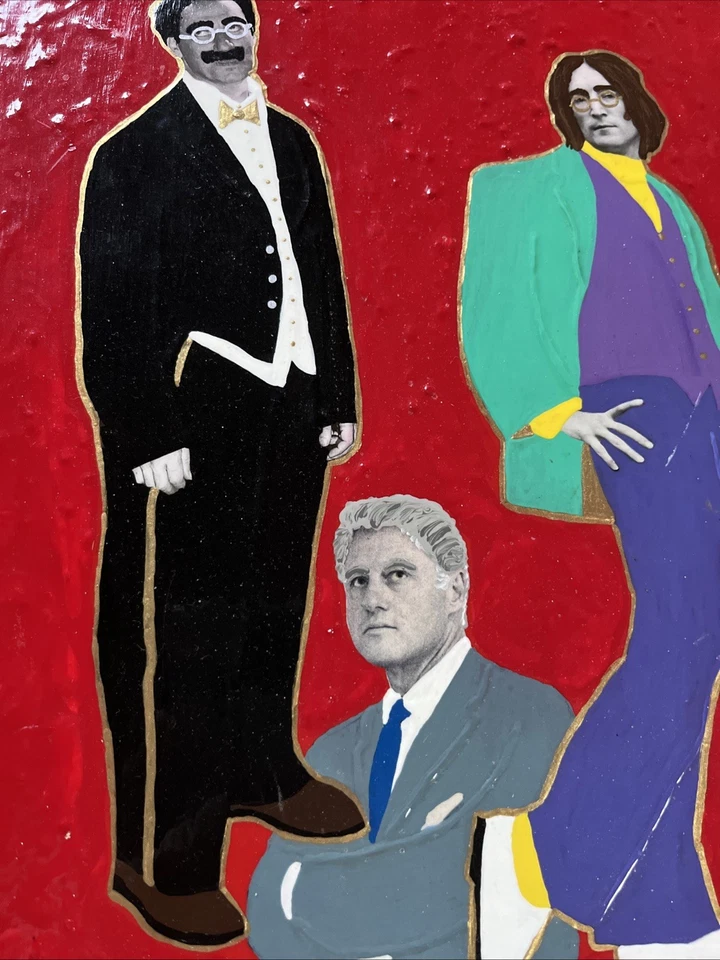 Rev Johnny Ace TABLERO CON ARTE Marxismo-Lennonismo DE COLECCIÓN 1997 Obra de Arte Firmada ÚNICA EN SU CLASE Foto 2 de 4