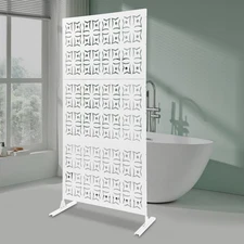 Decor Panels Divider for Balcony Deck Garden Steel 90*190cm Privacy Fence Screen